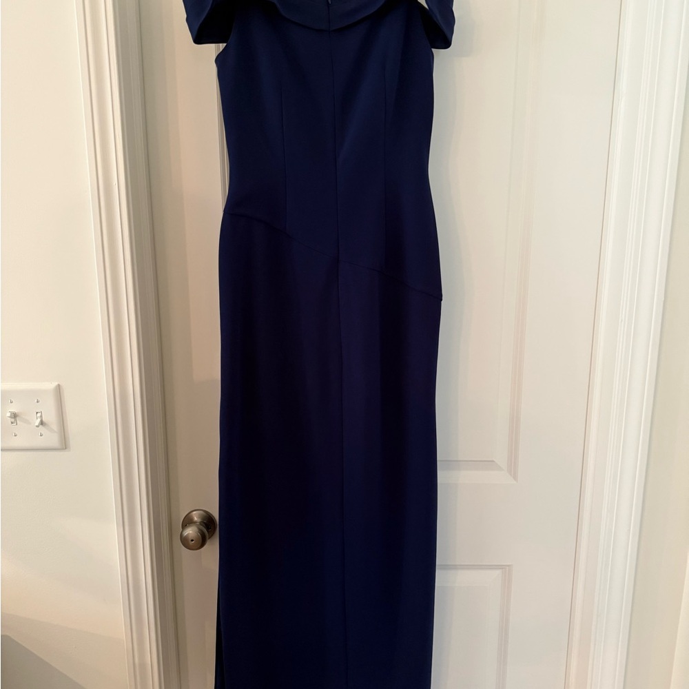 Ralph Lauren Off-Shoulder Navy Maxi Dress - Picture 4 of 5
